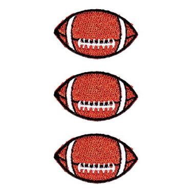 Imagem de Conjunto de 3 peças mini pequenas futebol bola de rúgbi esportes copa do mundo retrô desenho animado bordado emblema bordado ferro em costurar no patch logo jaqueta jeans jaqueta polo camiseta chapéu