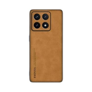 Imagem de Capa Para Xiaomi 14T pro 13T pro 13 Ultra Em Couro De Cordeiro Shell À