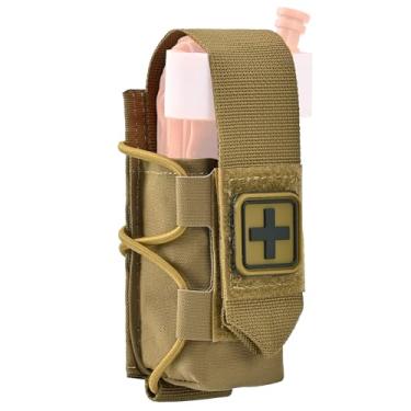 Imagem de Bolsa de torniquete com clipe Molle, suporte de torniquete SABADO capa de aba removível, bolsa TQ para cinto de serviço e colete tático