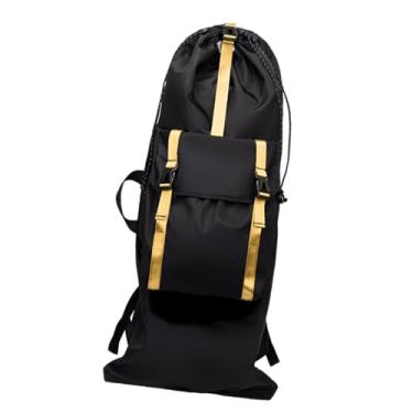 Imagem de Aymzbd Mochila para skate, bolsa para transporte de longboard, grande capacidade, mochila de viagem para skate ideal para entusiastas de atividades ao ar, Amarelo