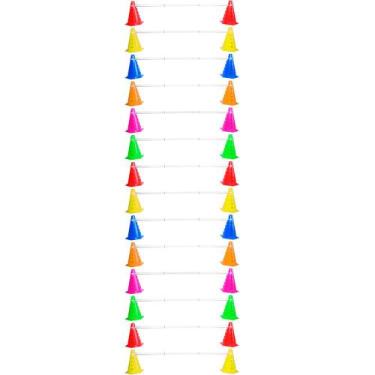 Imagem de Kit Agilidade Treinamento Funcional 28 Cones com Barreira - Natural Fi