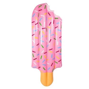 Imagem de Boia Inflável Sorvete Gigante 196×86 cm para Piscina e Praia – Ice Pop – Adulto e Infantil – Luma Festas (Rosa)