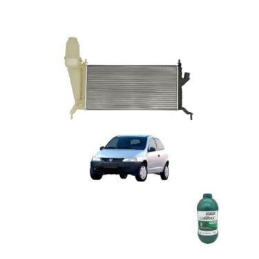 Imagem de Kit Radiador GM Celta 1.0 1.4 2002 a 2006 Com Ar + Aditivo Lubrax Verde Concentrado 1L