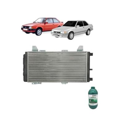 Imagem de Kit Radiador Ford Escort Hobby 93/96 C/S Ar Condicionado + Aditivo Lubrax Verde Concentrado 1L