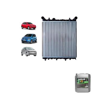 Imagem de Kit Radiador VW Gol G5 Fox Polo 06 com Aditivo Paraflu Verde 20 Litros