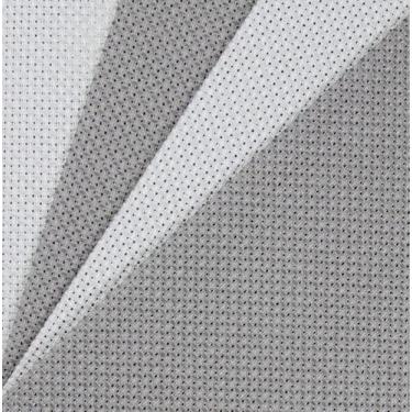 Imagem de KCS 4 peças de 12" x 18" (30 cm x 45 cm) 14CT algodão contado tecido ponto cruz tecido Aida (cinza médio + cinza escuro)