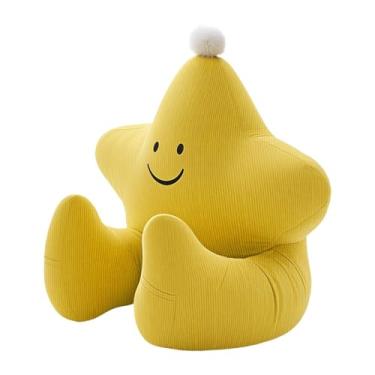 Imagem de Fenteer Almofada de encosto para sofá-cama, almofada de leitura macia com apoio de braço para sentar na cama, de encosto para jogos e assistir sofá, Yellow L