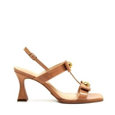 Imagem de Sandalia Cecconello Marrom Salto Médio-Feminino