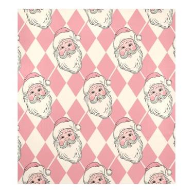 Imagem de Blueangle Capa de ímã vintage de Papai Noel Faces para lava-louças, decoração de capa frontal de lava-louças, adesivos de eletrodomésticos, adesivos de eletrodomésticos, 58 cm C x 66 cm adesivo