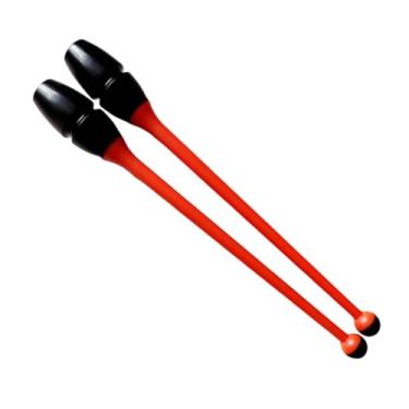 Imagem de Aymzbd Conjunto de 2 bastões de ginástica rítmica conectáveis ​​para treinamento e condicionamento físico, Laranja