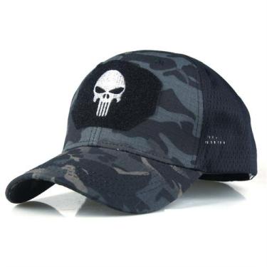 Imagem de Boné de beisebol Punishers Anime Snapback, algodão preto - Yiweisai