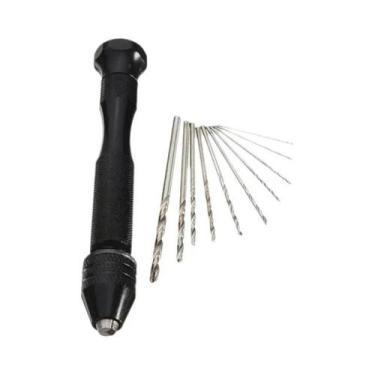 Imagem de Conjunto De Ferramentas Mini Preto Com 10 Peças, Broca Manual Para Tra