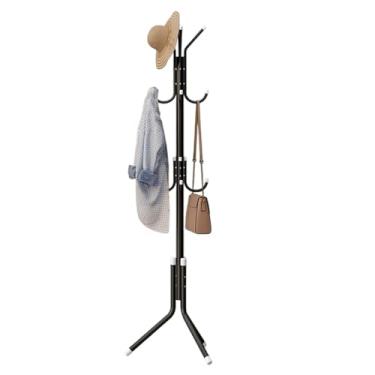 Imagem de Hhsdyl Cabideiro com 12 Ganchos, Suporte Independente para Casacos, Chapéus e Bolsas, Estrutura Metal Hall Suporte Armazenamento Roupas,Black