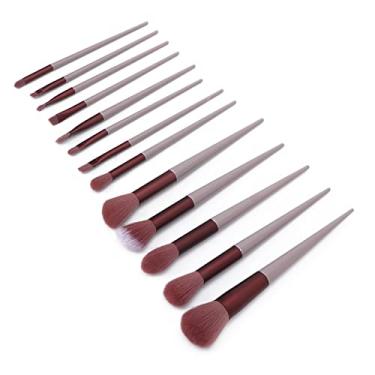 Imagem de Yinhing Conjunto Completo de Pincéis de Maquiagem Com 13 Peças, Sombra de Olho Premium, pó, Blush, Uma Elegante Coleção de Pincéis Cosméticos para Aplicação de Maquiagem (Rosa)