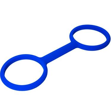 Imagem de JOGDRC Acessório de fantasia de polícia de Halloween - Brinquedos de algemas de silicone azul realistas