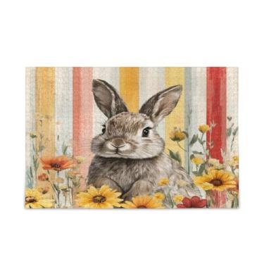 Imagem de WELLDAY Quebra-cabeça coelho flores Páscoa 500 peças grande jogo de arte para adultos adolescentes