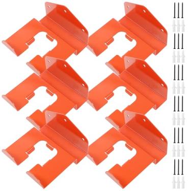 Imagem de MLYNZXJSY Pacote com 6 cabides para comedores de ervas daninhas montados na parede a granel para aparador de garagem, cabide de ferramentas de jardim, suporte de aço, ganchos organizadores para