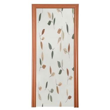 Imagem de Wassud Capa de porta grande com tema de outono, 96 x 98 polegadas, faixa elástica para porta interna para varanda e porta da frente