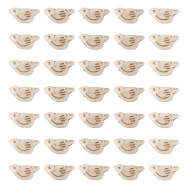Imagem de 50 peças pequenas contas de pássaro acrílico metal enlacado animal plástico solto contas espaçadoras para pulseira DIY colar joias chaveiro artesanato fazendo, haste dourada pálida, 20 x 10 x 6 mm
