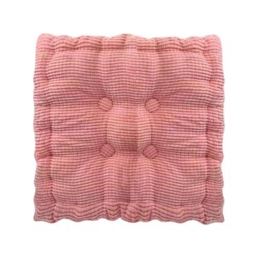 Imagem de Generic Almofada em formato de biscoito, almofada de meditação moderna e confortável, quadrada simples em formato de biscoito para cadeira ou chão, ideal para, Rosa