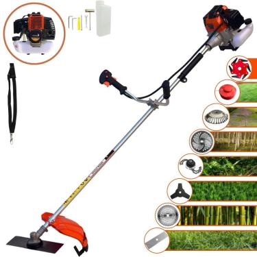 Imagem de Roçadeira Import Way IWRGM2T5X163 2T 63cc 3HP C/ Carretel Nylon + Facas 2 Pontas, 3 Pontas, 6 Pontas, 40 e 80 Dentes de Vídea, Trimmer e Escova de Aço