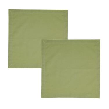 Imagem de Cj 2 Guardanapos de Tecido Algodão Verde Claro 40x40cm Royal Decor
