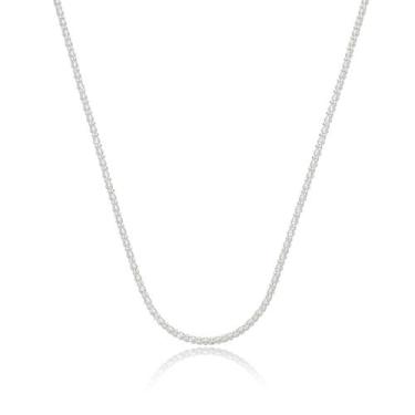 Imagem de Colar Pipoquinha - correntaria italiana em prata 925 com 45cm - Manga 
