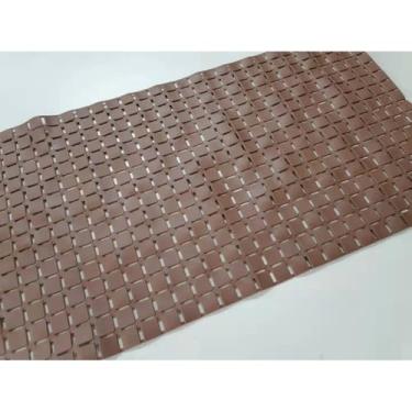 Imagem de Tapete Para Box Antiderrapante com Ventosas Tapete de Banheiro Massageador para os Pés Modelo Retangular (Marrom 511)