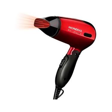 Imagem de Secador de Cabelos Mondial Max Travel SC-10 1200W Bivolt Preto/Vermelho