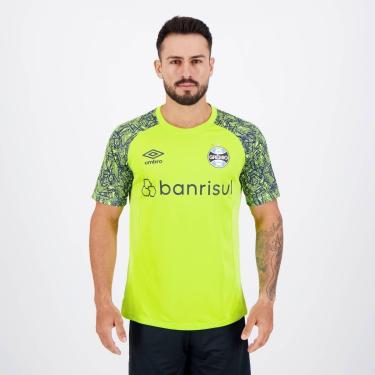 Imagem de Camisa Umbro Grêmio Treino Goleiro 2024 Verde e Marinho-Masculino