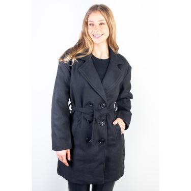 Imagem de Casaco feminino lã batida sintética com cinto 84207-Feminino