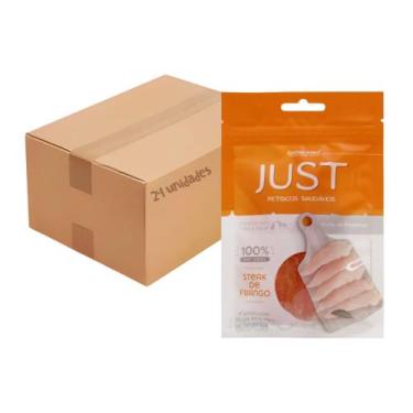 Imagem de Kit Petisco Just Steak de Frango Caes Gatos 55g 24 unidades - GERMANHA