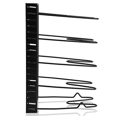 Imagem de GLOGLOW Rack Organizador de Potes de Rack de Armazenamento, Ajustável Em Várias Camadas, Ferro, Preto, 15 X 8,1 X 10,2 Polegadas, para Armário de Bancada de Cozinha, Armazenamento de Utensílios de