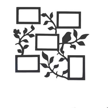 Imagem de Painel de Parede Família em MDF com Molduras para Fotos 15x10cm Decorativo Ambiente Acolhedor e Afetivo, Decorativo Acolhedor para Casa Brasileira