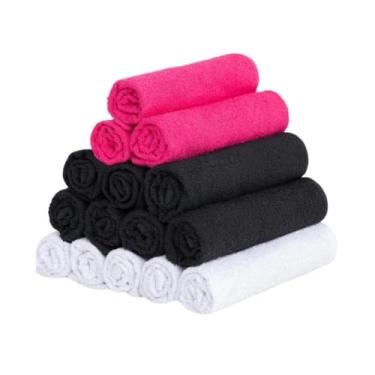 Imagem de Kit 3 Toalhas 100% Algodão para Salão de Beleza, Barbearia e Estética – Alta Absorção, Macias e Resistentes(3 TOALHAS SALAO COR SORTIDA)