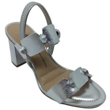 Imagem de Sandália Dakota Feminina Casual com Enfeite Dourado Salto 7,5cm-Feminino