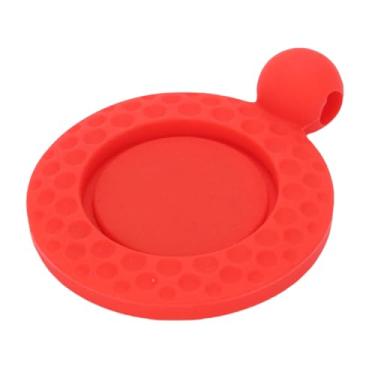 Imagem de SUNGOOYUE Suporte Magnético do Marcador da Bola, Acessório do Golfe da Capa Silicone Com Furos Gancho para o Armazenamento Marcador Toalha Saco de Golfe (Vermelho)