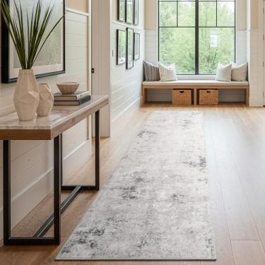 Imagem de GRANNY SAYS Tapete para corredores antiderrapante, tapete lavável para chão de cozinha, corredor de carpete para entrada, lavanderia, tapetes de cozinha longos 5 x 20 com suporte de borracha, tapete