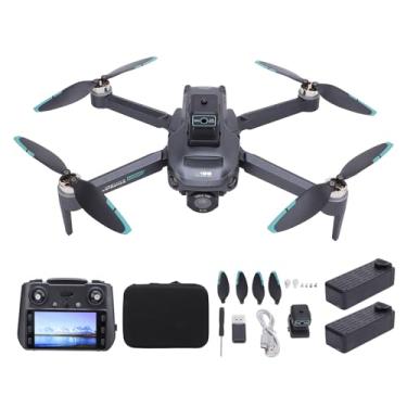 Imagem de Drone com câmeras duplas, quadricóptero RC dobrável sem fio 5G para iniciantes, drone com motor sem escova para evitar obstáculos, pairar estável, fotografia de gestos, drone de brinquedos para homens