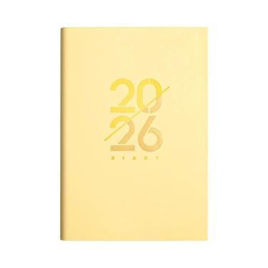 Imagem de Caderno Planner A5 Em Couro Macio 2026 Diário Semanal Mensal Para Estu