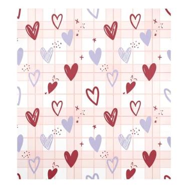 Imagem de Blueangle Capa de ímã de máquina de lavar louça corações Dia dos Namorados, decoração da capa frontal da máquina de lavar louça, adesivos de eletrodomésticos, adesivos de eletrodomésticos, 58 cm C x