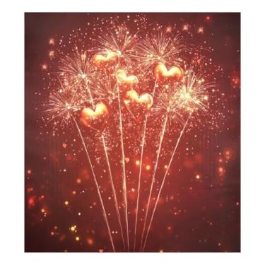 Imagem de Blueangle Capa magnética para lava-louças de fogos de artifício dos namorados, decoração da capa frontal da máquina de lavar louça, adesivos de eletrodomésticos, adesivos de eletrodomésticos, 58 cm C