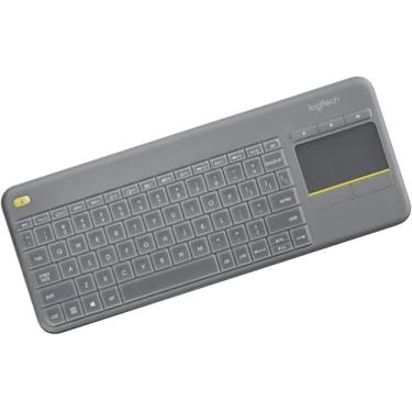 Imagem de Capa de teclado para teclado Logitech K400 Plus Wireless Touch TV, Logitech K400 Plus, película protetora para teclado - transparente