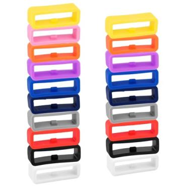 Imagem de 19 Peças Anéis Fixação Laço para Magic Band+ & 2.0 & Mais, Laço de Silicone Seguro Suporte Protetores Acessórios Clipes (10 Cores)