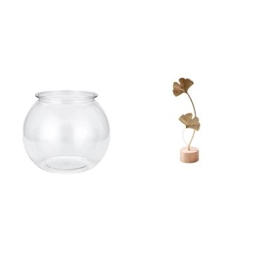 Imagem de Whtkoph Pequena Escultura Transparente, Estátua de Folha de Metal, Figura em Forma de Folha, Artesanato, Ornamento Criativo Nórdico, Escultura Abstrata para