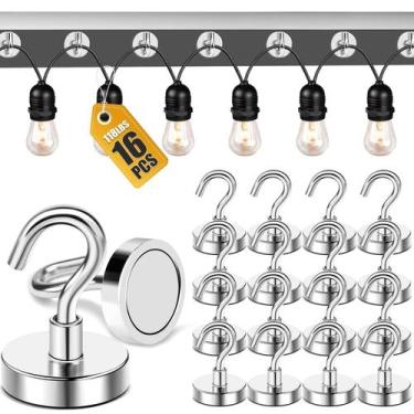 Imagem de Ganchos Magnéticos para Almacenamiento DIYMAG 16 Piezas Soporte de 54 