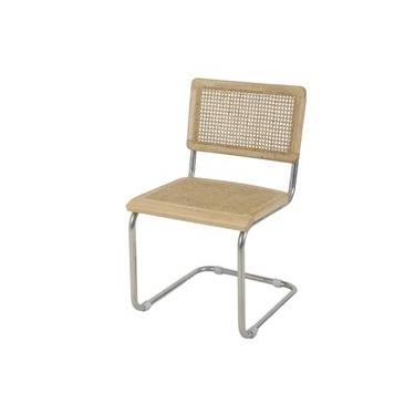 Imagem de Cadeira Cesca Madeira Base Inox Madeira