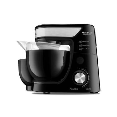 Imagem de Batedeira Planetária Mondial Preto e Inox 700W BP-01P-B