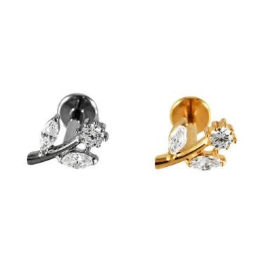 Imagem de Brincos De Titânio Com Design HorsEye Wheat, Piercing Labret, Brincos 