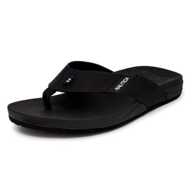 Imagem de Nautica Chinelo masculino, sandália de praia, chinelo de barco, chinelos de água, Preto-welsey, 45